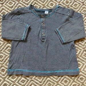 Petit Bateau baby long sleeve striped tee size 12 months
